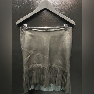 John Richmond, leather black skirt